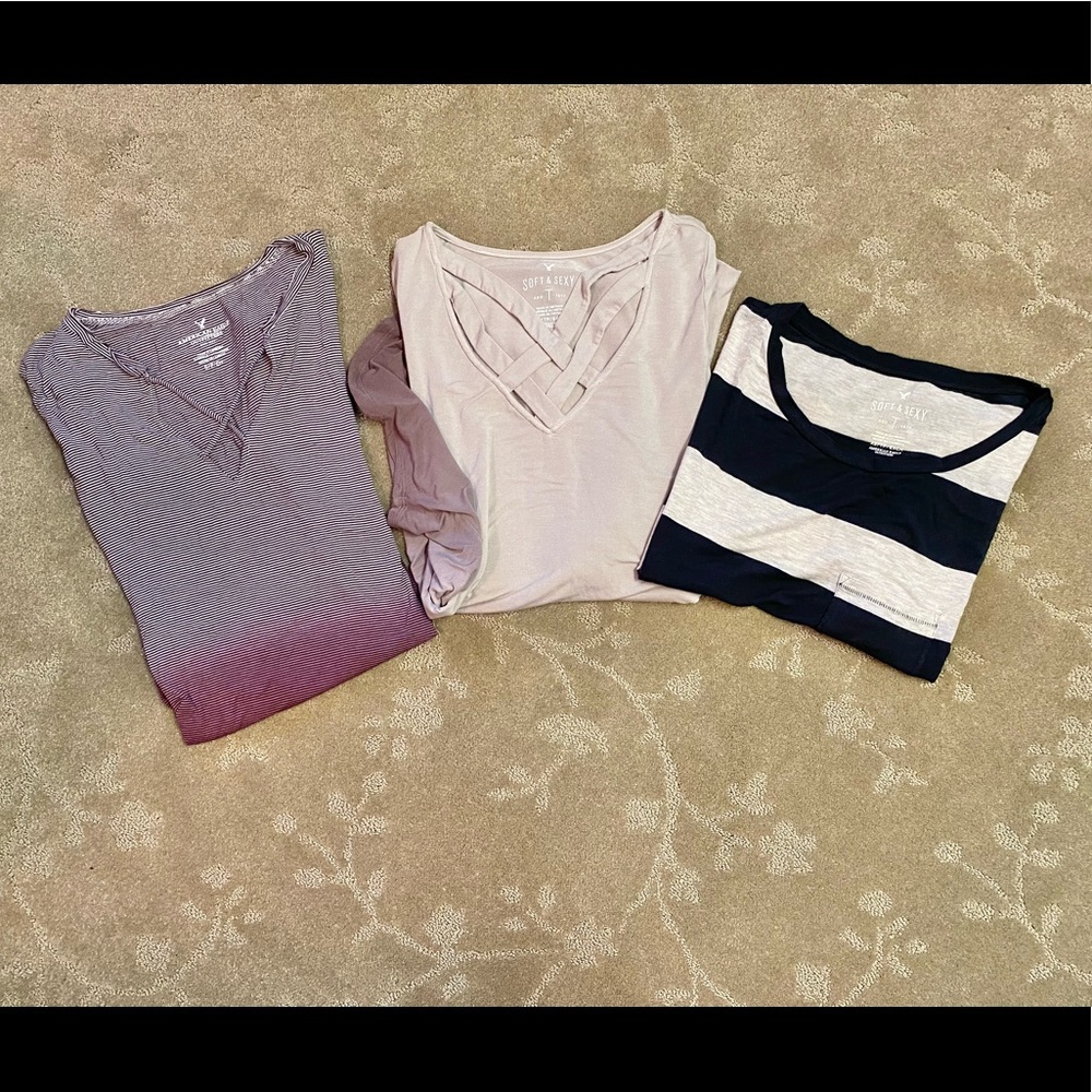 Lot of 3 American Eagle Soft & Sexy Tees